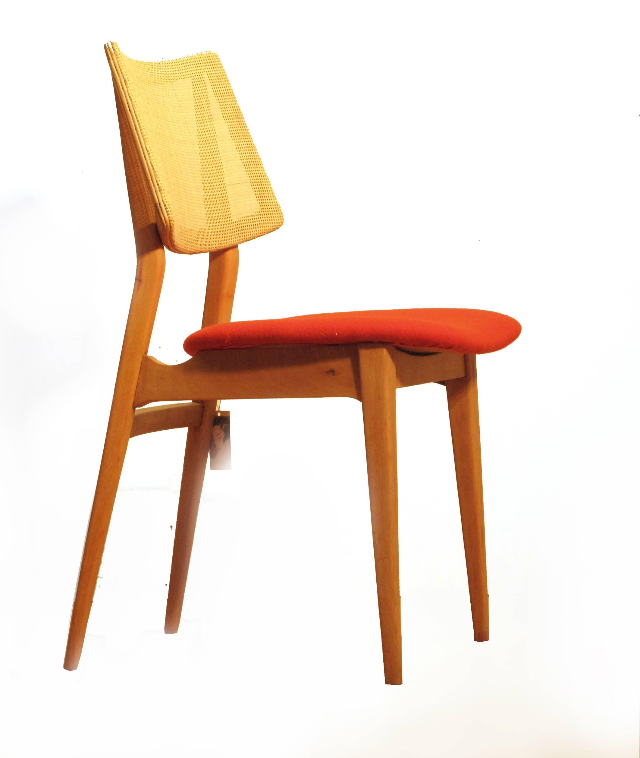 Mid-Century Modern Organic Shape 1960s Spanish Beech Chair, Set of Two For Sale