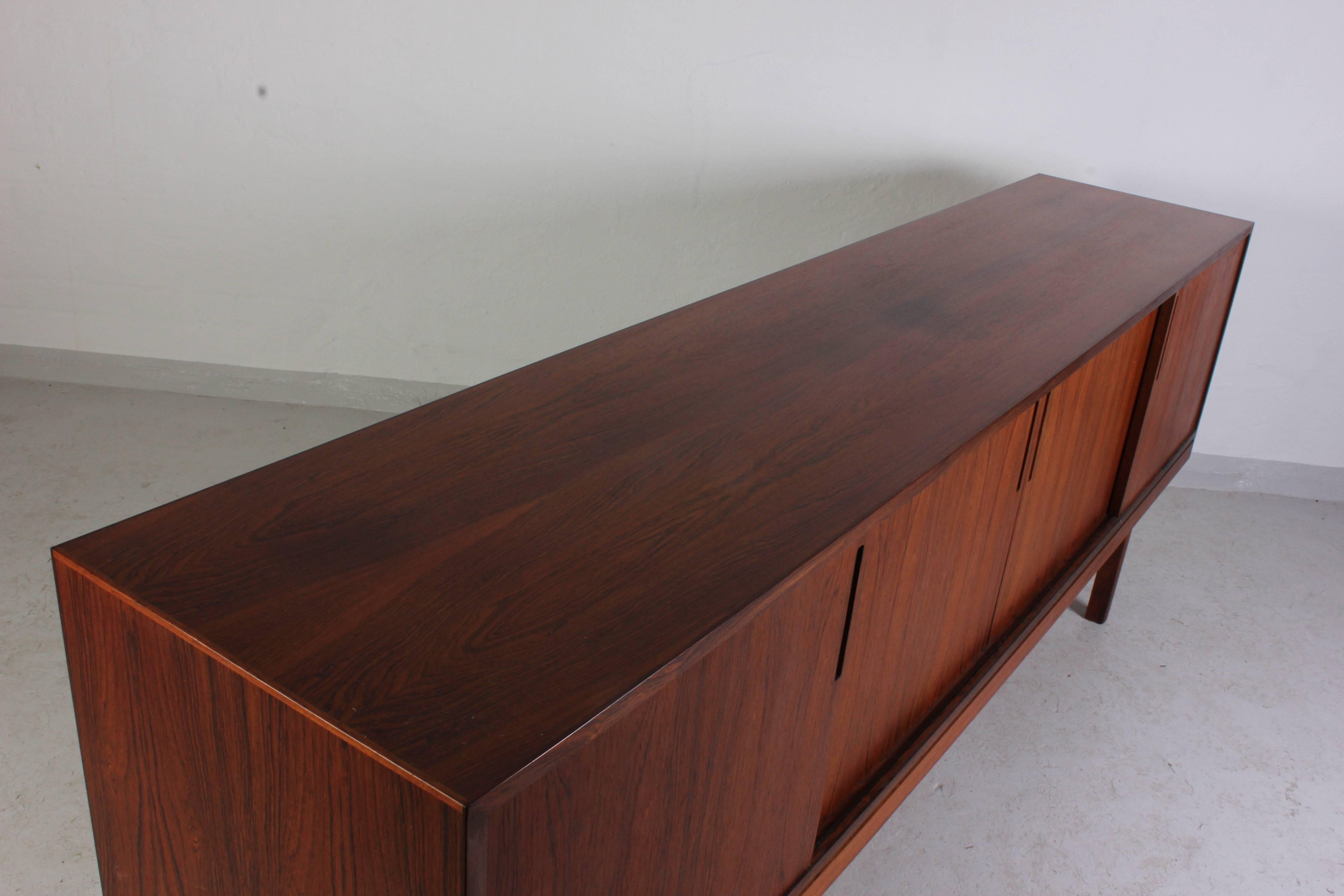 Midcentury Large Danish Rosewood Sideboard with Sliding Doors 5