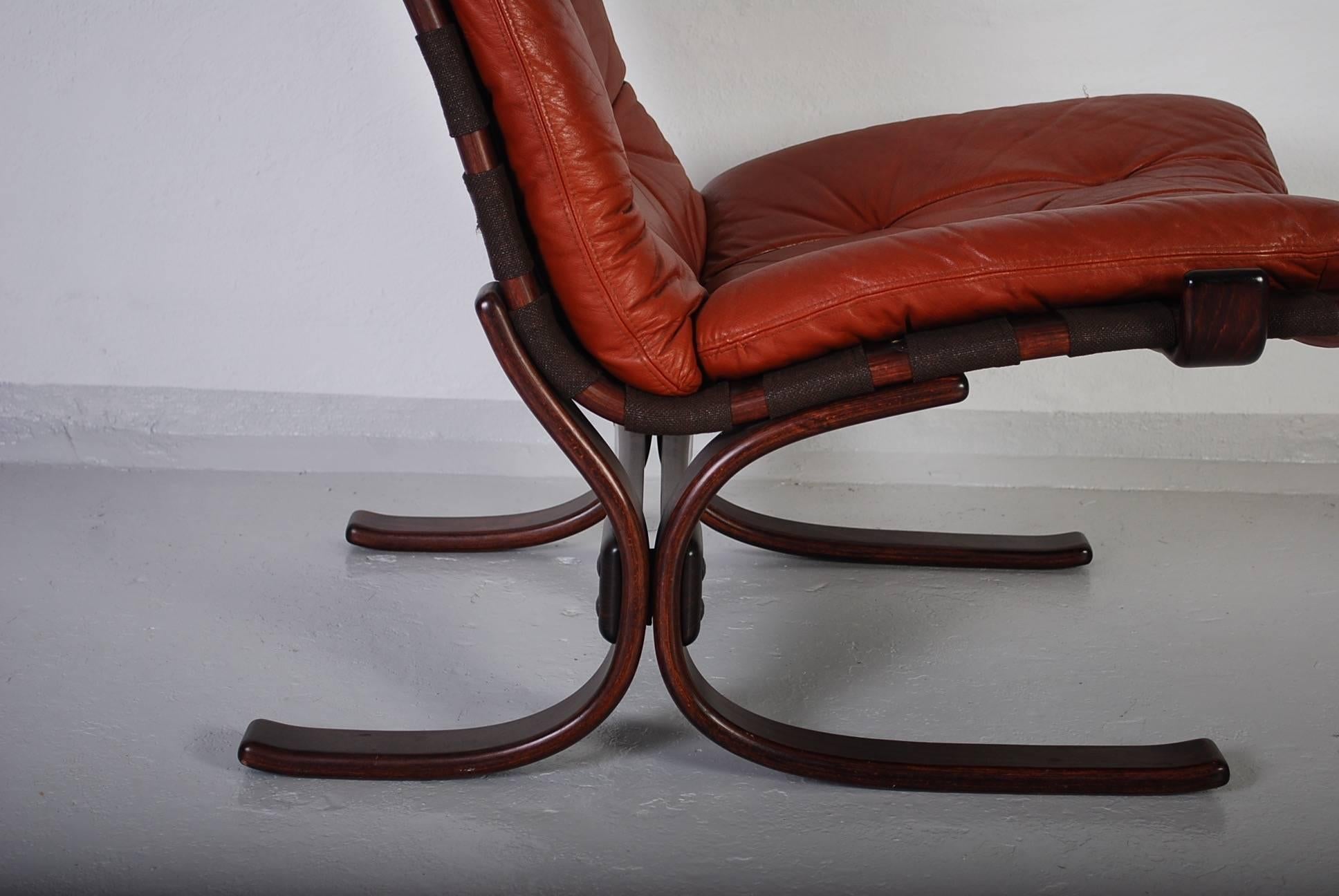 Midcentury Siesta Lounge Chair by Ingmar Relling for Westnofa In Good Condition In Malmo, SE