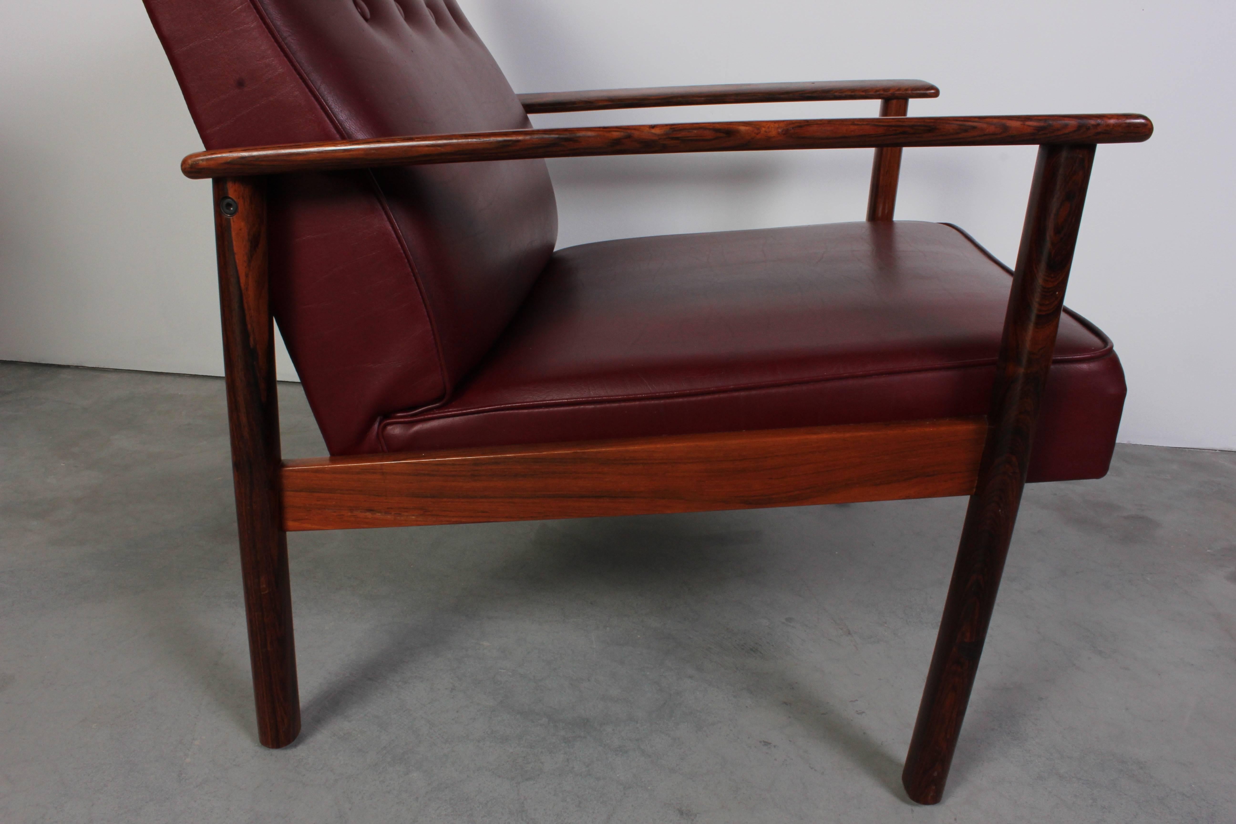 Mid-20th Century Midcentury Scandinavian Rosewood Lounge Chair