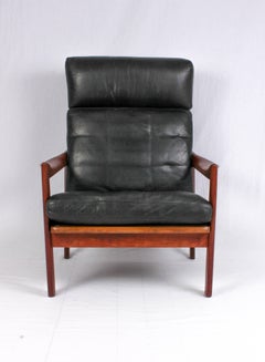 Illum Wikkelsø Midcentury High Back Teak Lounge Chair for Niels Eilersen