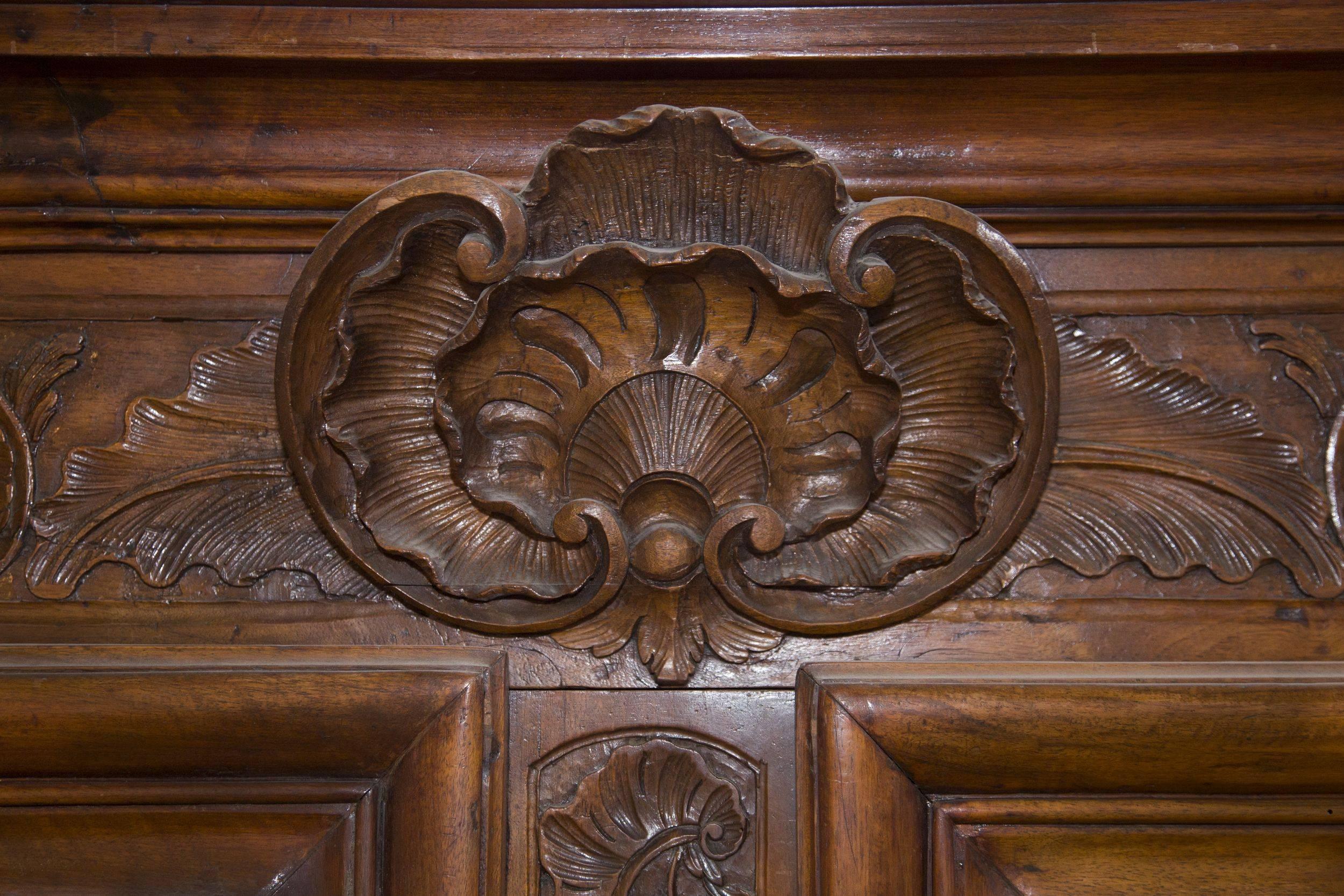 Early 19th Century 19th Century Louis XIV Style Walnut French Armoire, circa 1820 For Sale