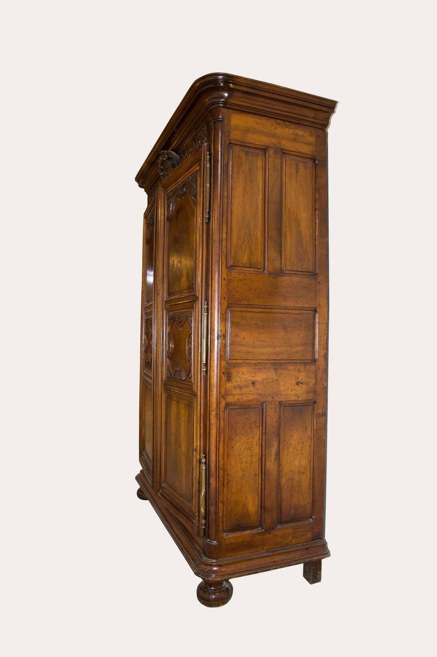 19th Century Louis XIV Style Walnut French Armoire, circa 1820 For Sale 1