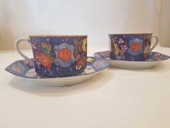 Hermès Porcelain Marqueterie De Pierre D'orient Et D'occident Breakfast Cups