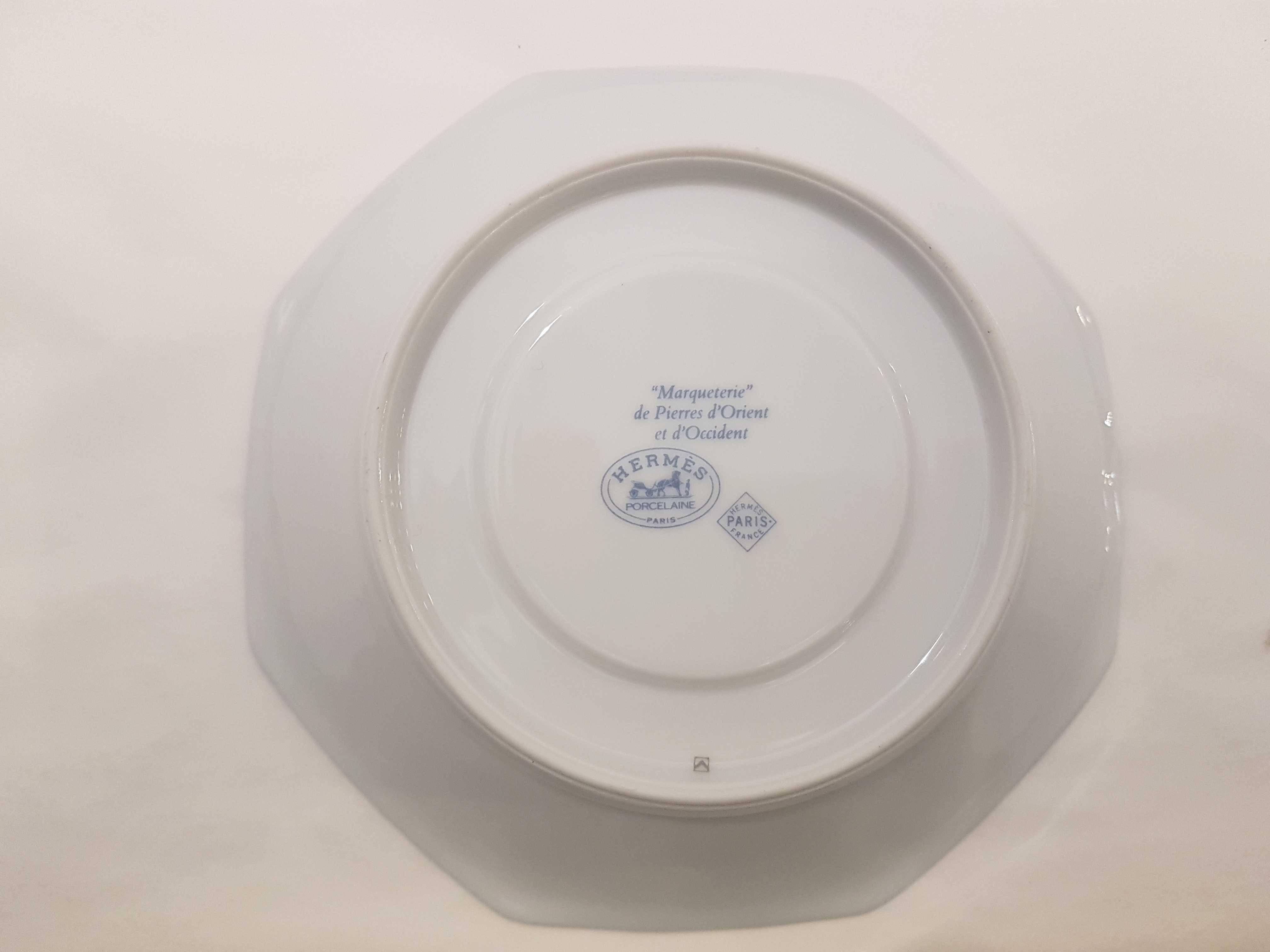 Hermès Porcelain Marqueterie De Pierre D'orient Et D'occident Breakfast Cups 2