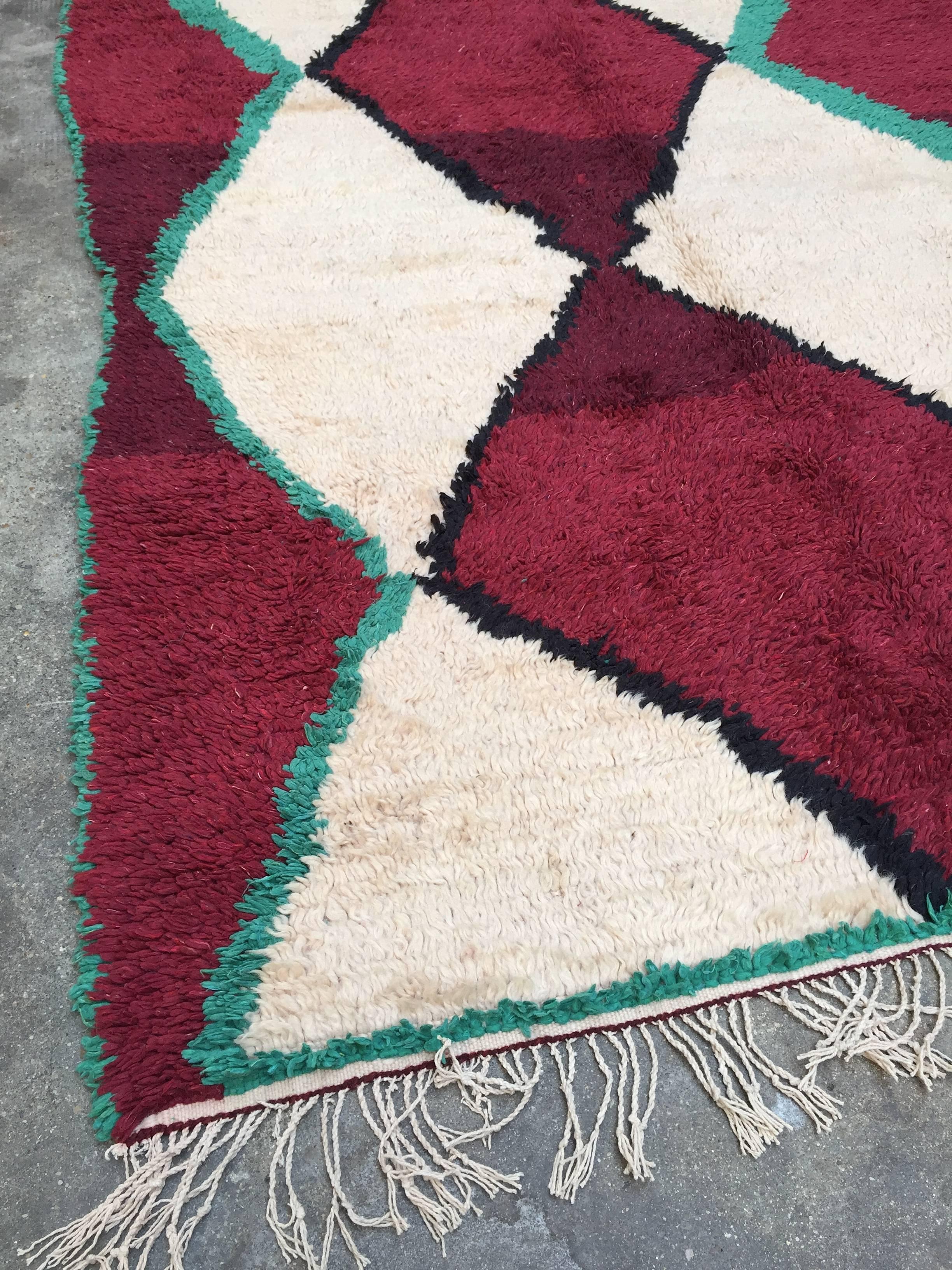 Vintage Moroccan Rug, Azilal, Middle Atlas, 1990s In Good Condition In Paris, FR