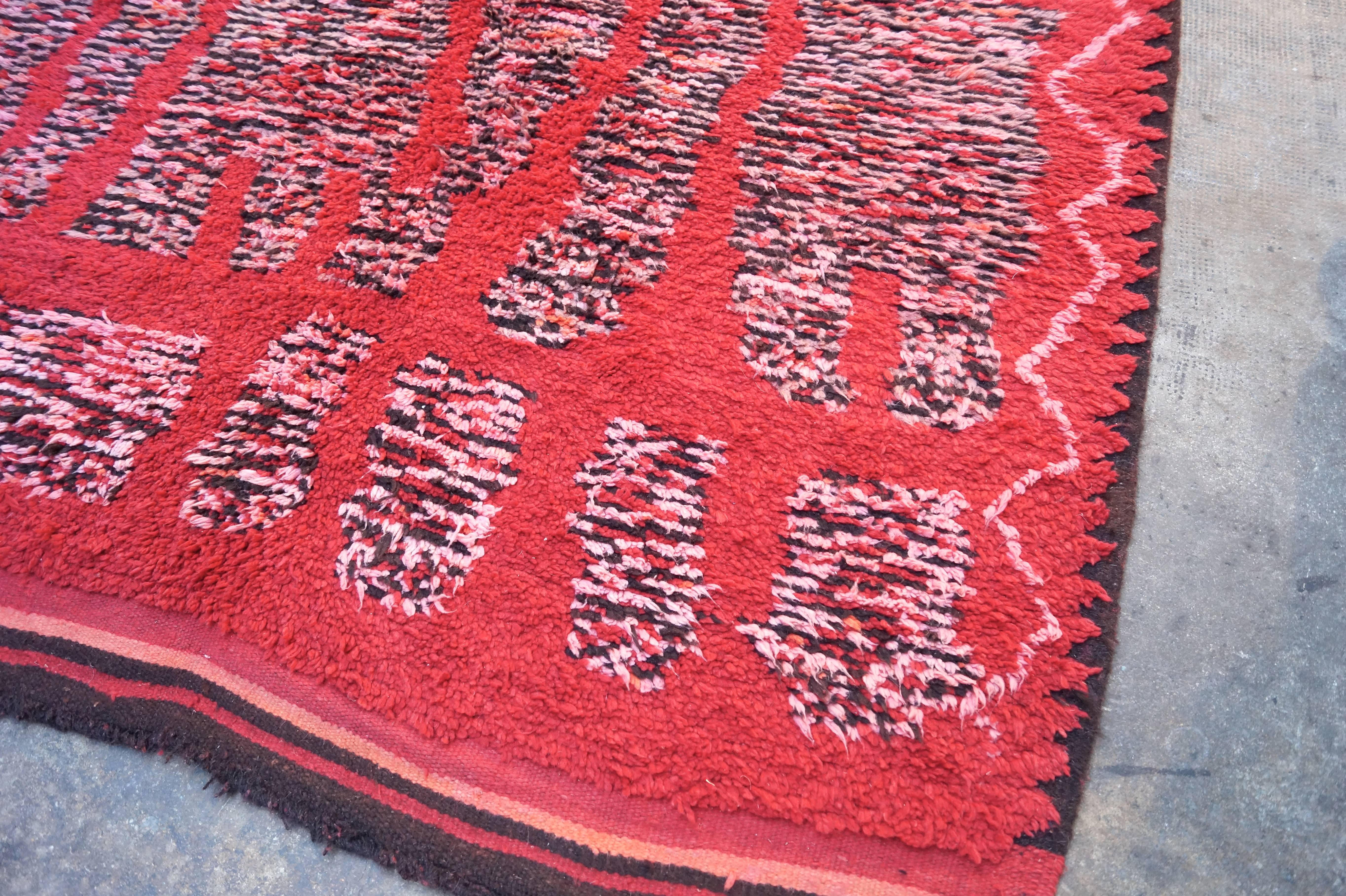 Moroccan Rehamna Rug, Hand-Knotted Wool, Contemporary 1