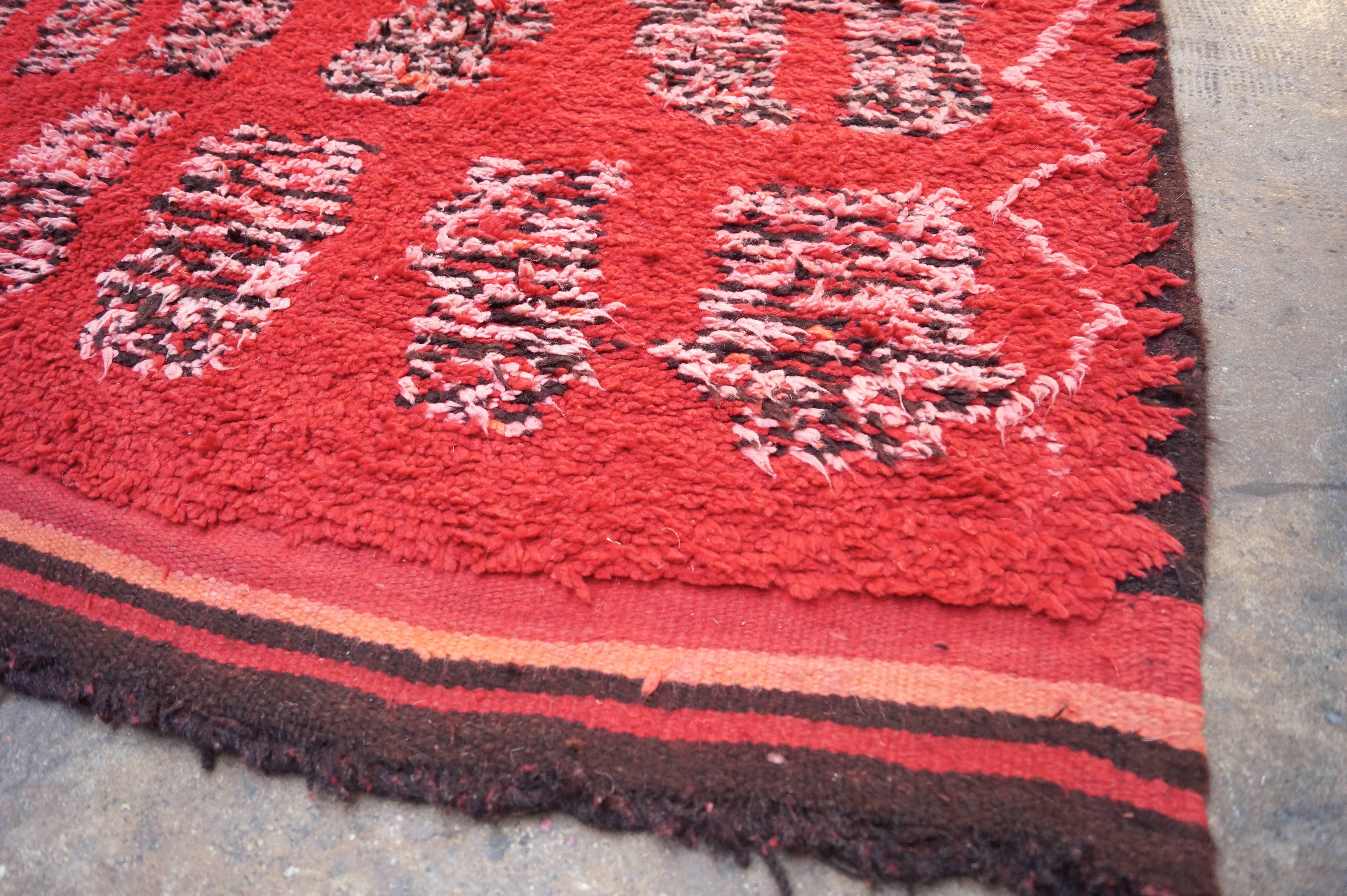 Moroccan Rehamna Rug, Hand-Knotted Wool, Contemporary 6