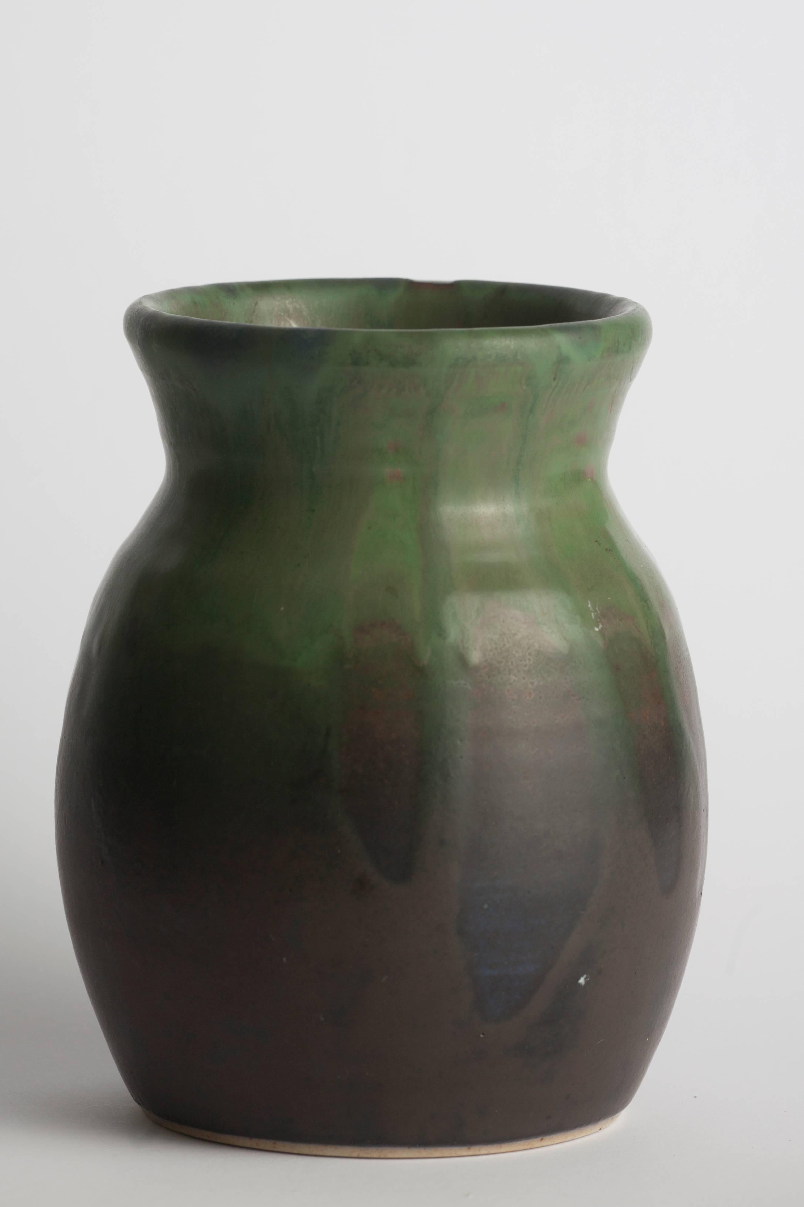 Ceramic Green Vase Designed by Jens Peter Dahl Jensen For Sale