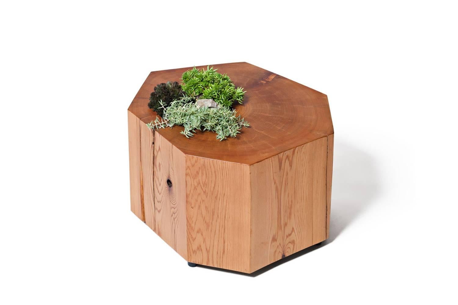 round cedar planter