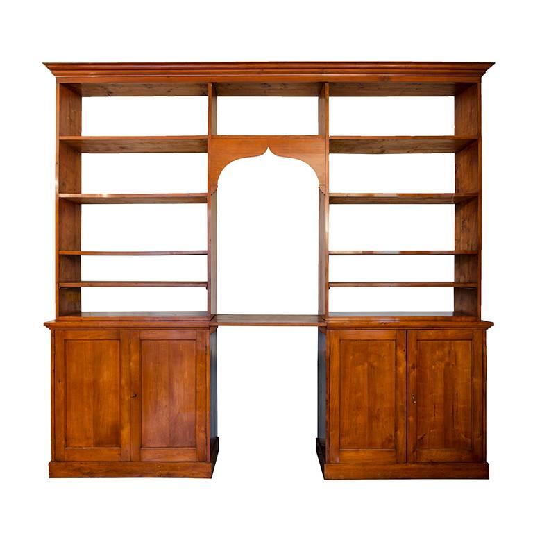 Neoclassical Bookcases Tuscany Cherrywood, 1840-1860