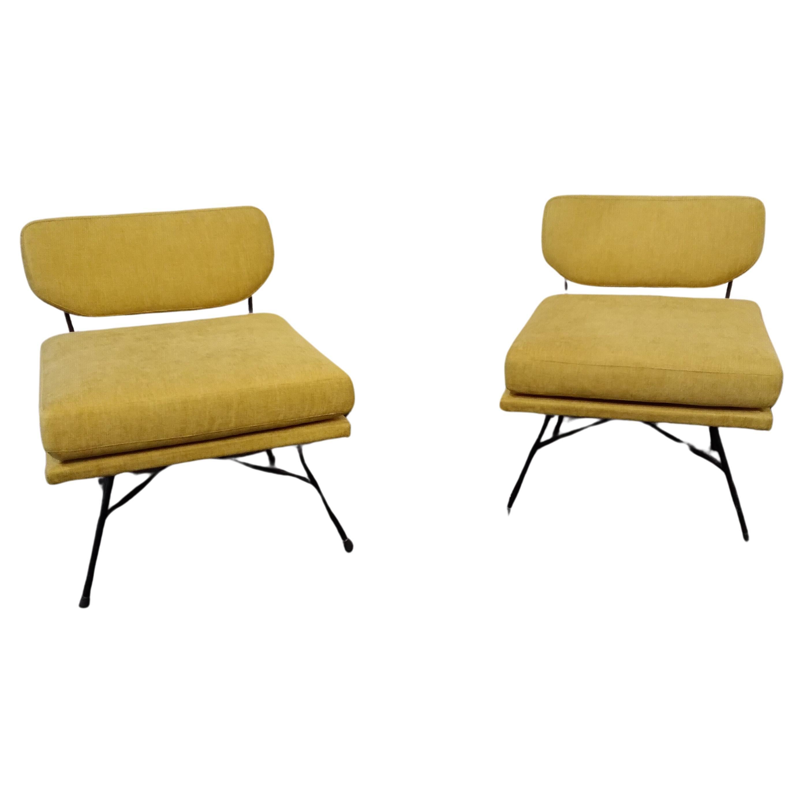 Mid-Century Modern 2 fauteuils Elettra de BBPR Studio pour Arflex, années 1955 en vente