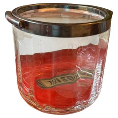 Crstal and Silver Cristofle France 1955 Icebox Glassette