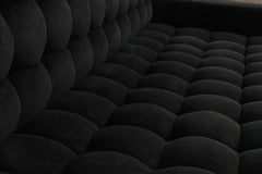 Abyss Sofa Channeling Deep Tufted Metal Legs Black Custom