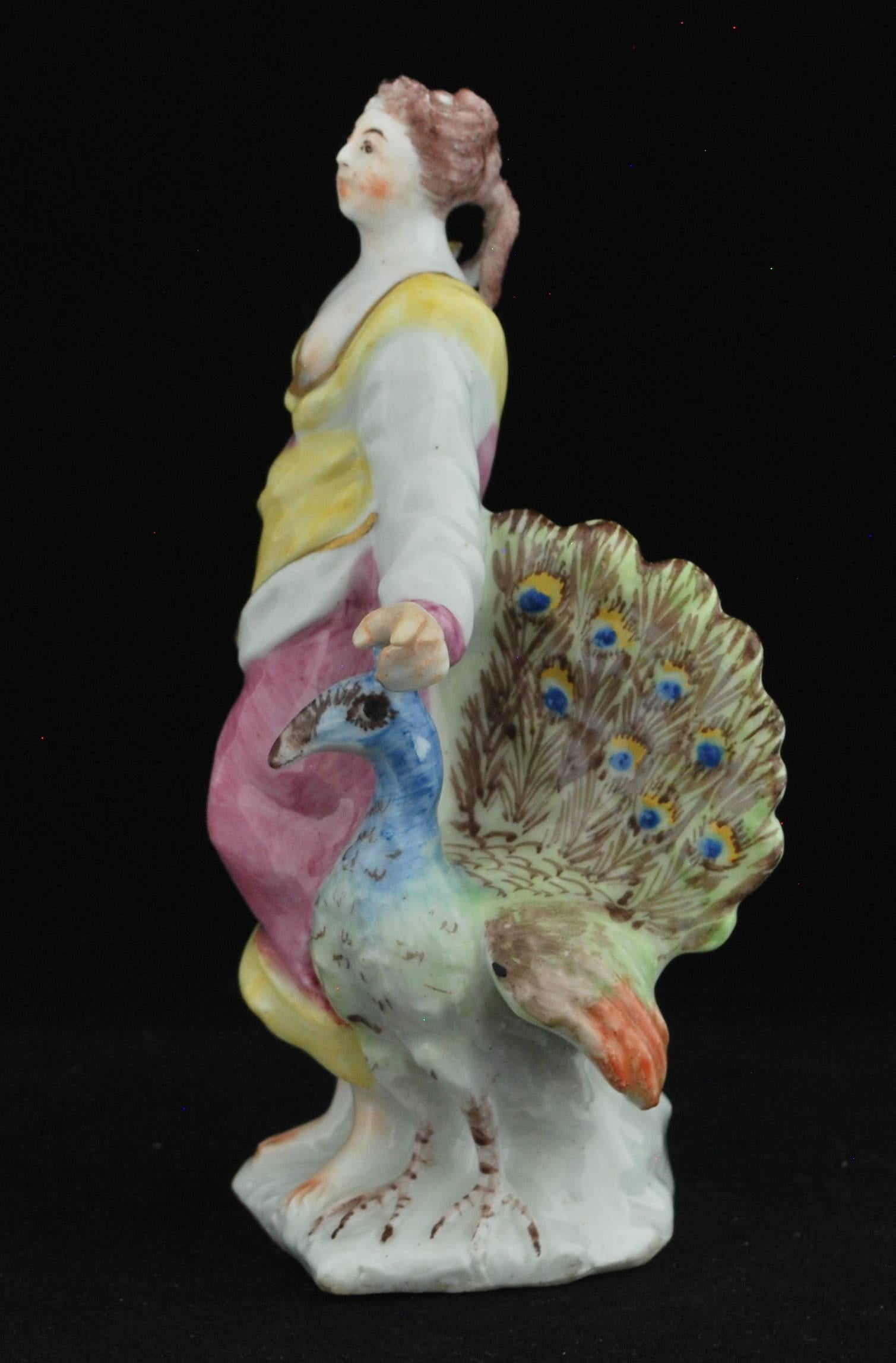 Pair of figures: Jupiter and Juno, or Zeus and Hera. Bow Porcelain C1752 For Sale 1