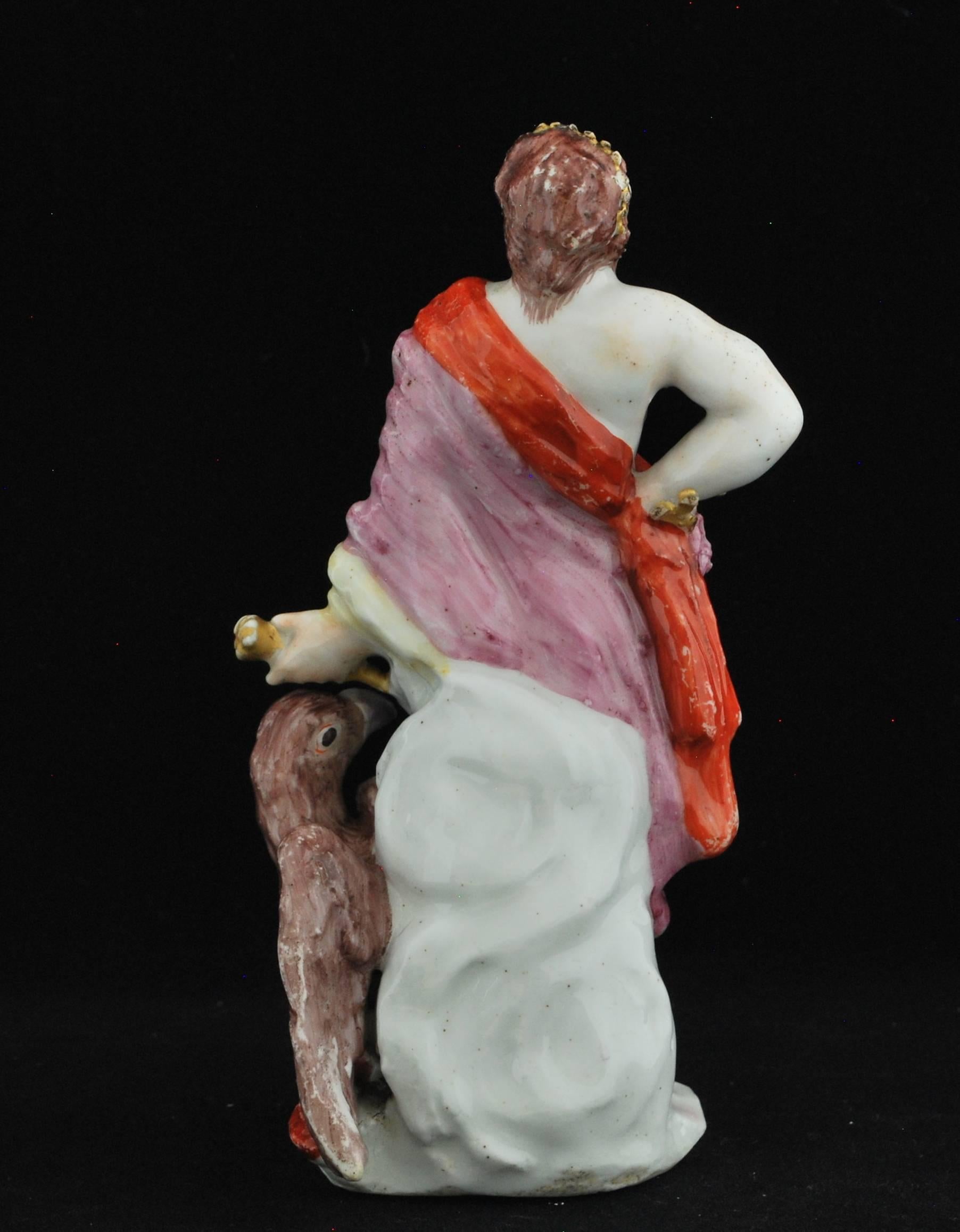 Pareja de figuras: Júpiter y Juno, o Zeus y Hera. Bow Porcelain C1752 Neoclásico en venta