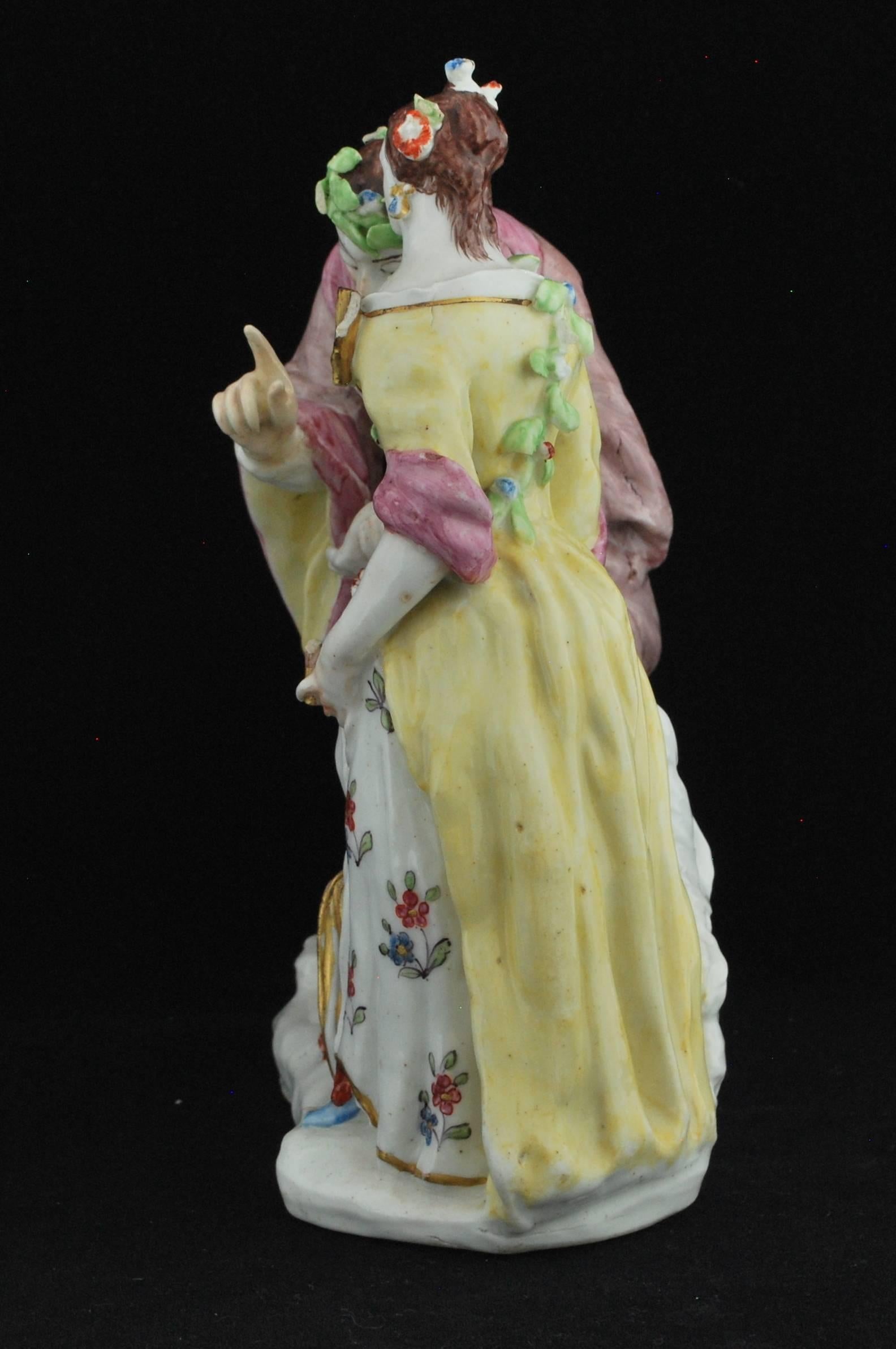 Fortune Teller Figure. Bow Porcelain C1750 In Excellent Condition For Sale In Melbourne, Victoria