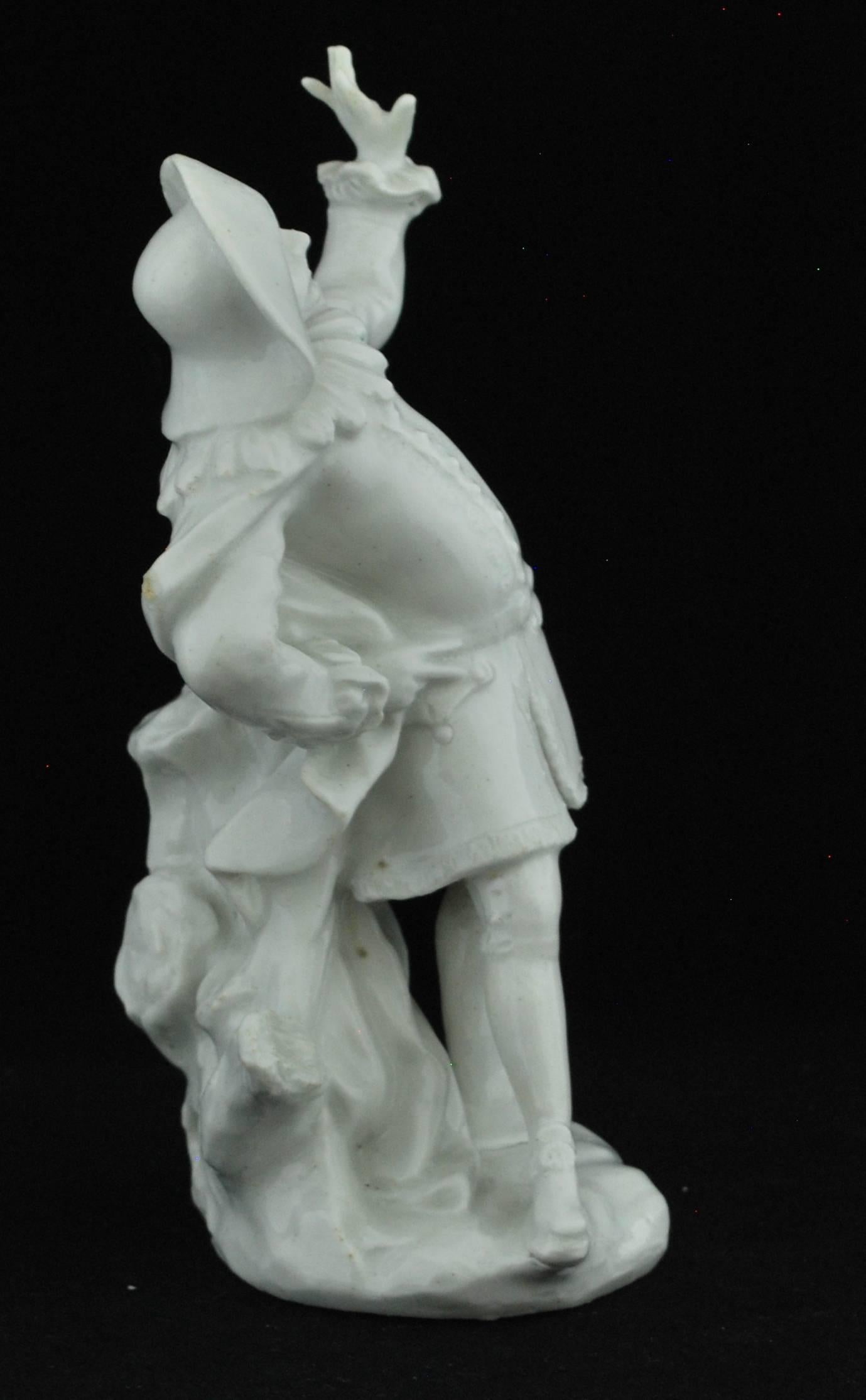 English Doctor, from the Commedia Dell'arte, Bow Porcelain, circa 1752 For Sale