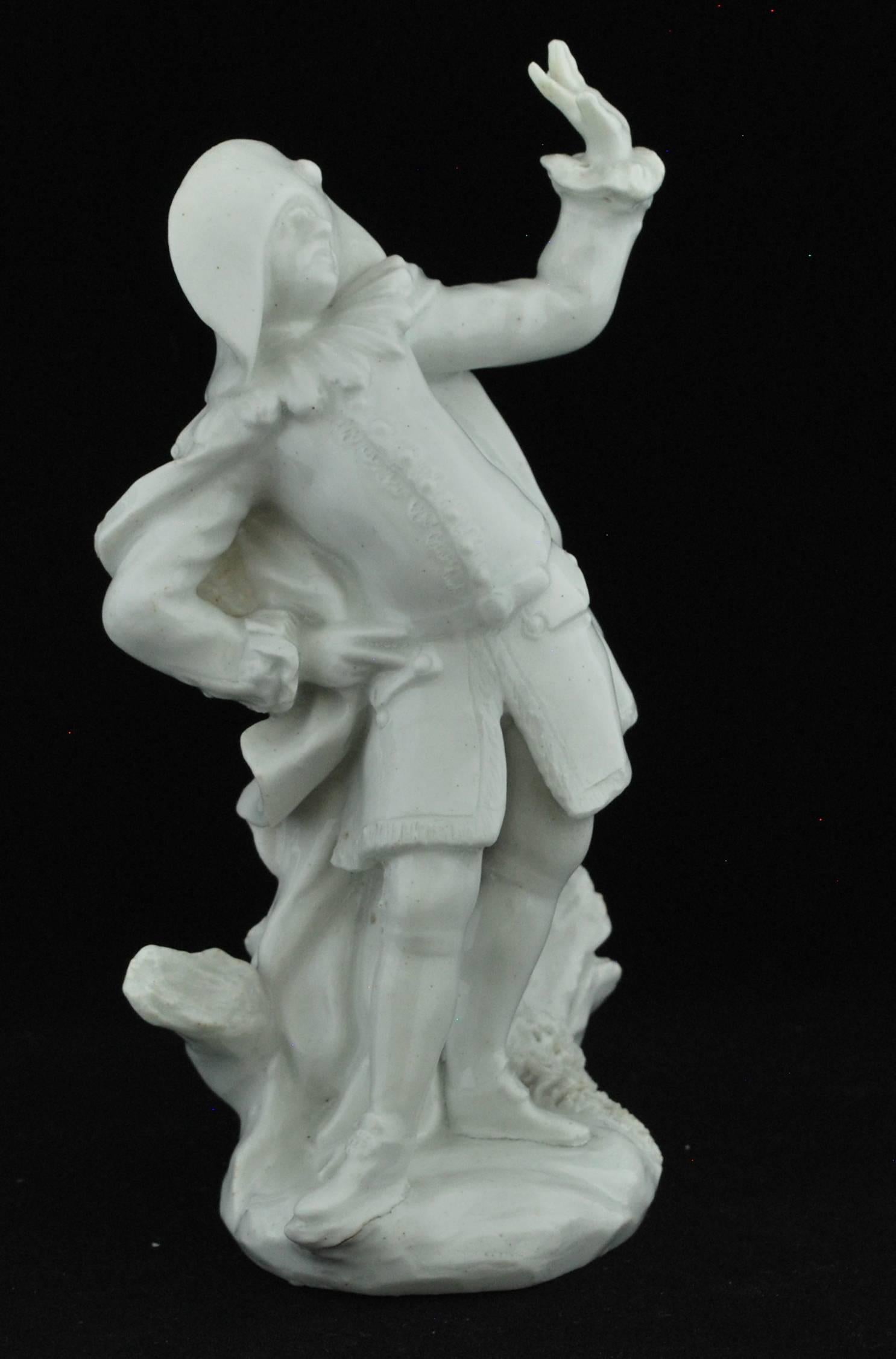 Neoclassical Doctor, from the Commedia Dell'arte, Bow Porcelain, circa 1752 For Sale