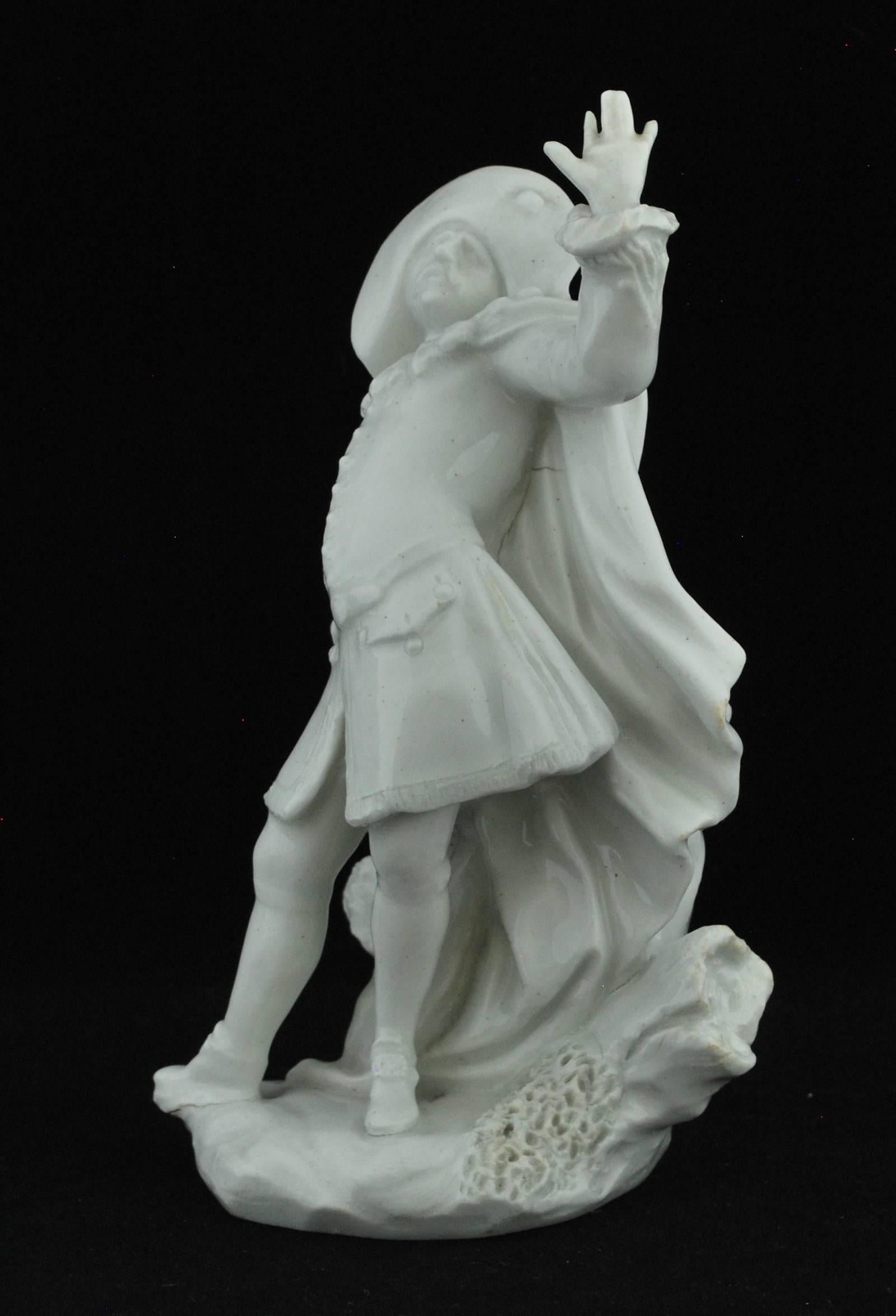 18th Century Doctor, from the Commedia Dell'arte, Bow Porcelain, circa 1752 For Sale