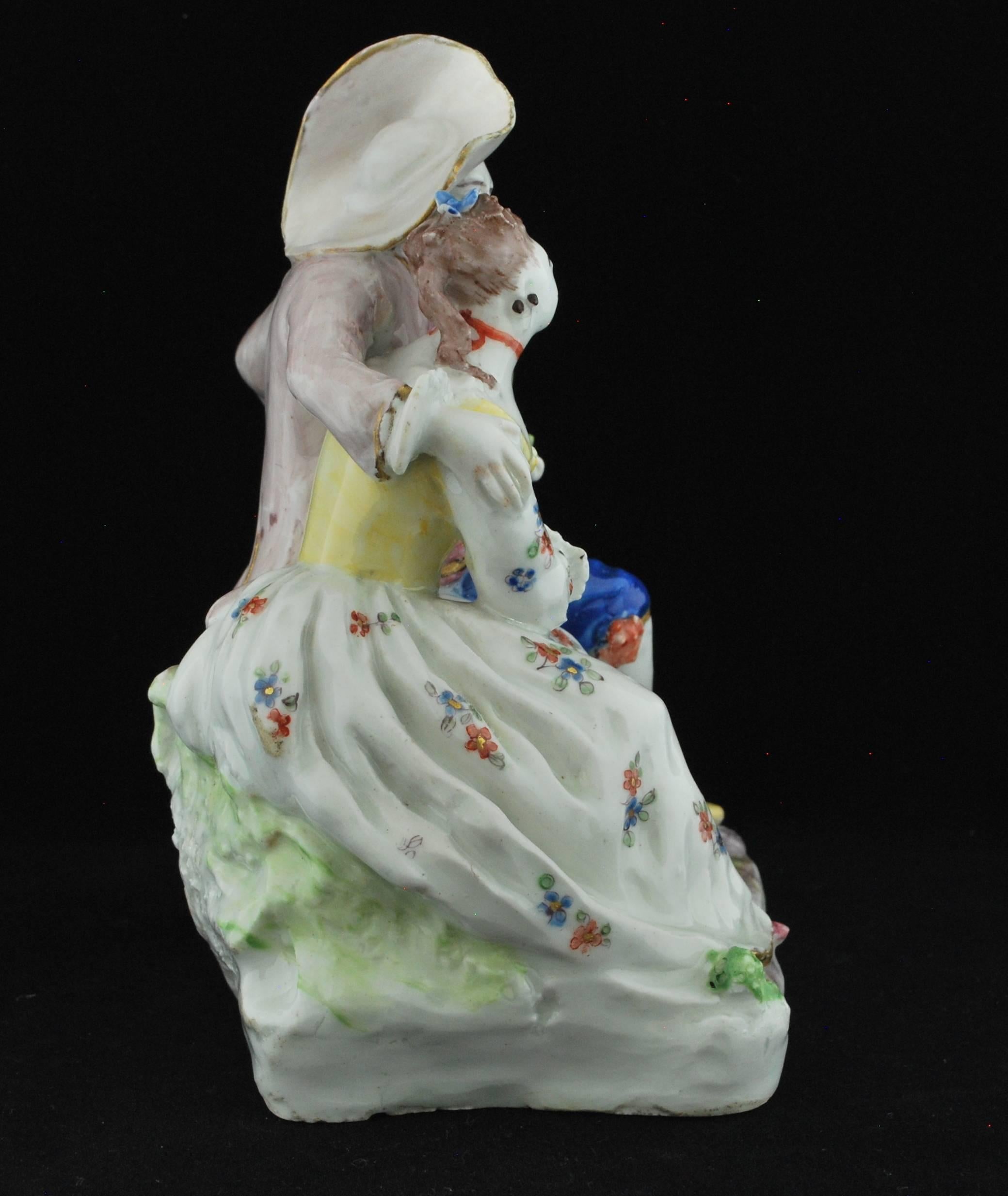 English Figure representing Matrimony. Bow Porcelain C1751