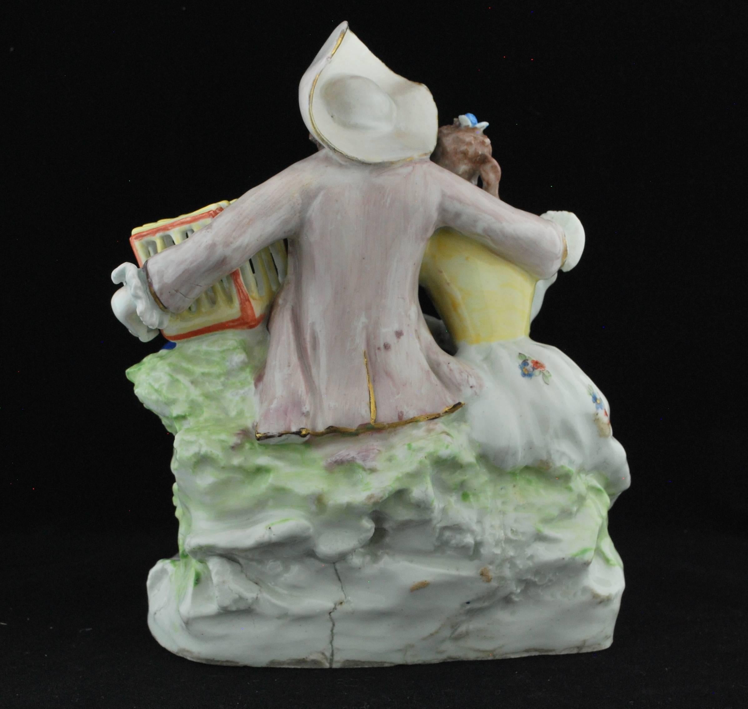 18th Century Figure representing Matrimony. Bow Porcelain C1751