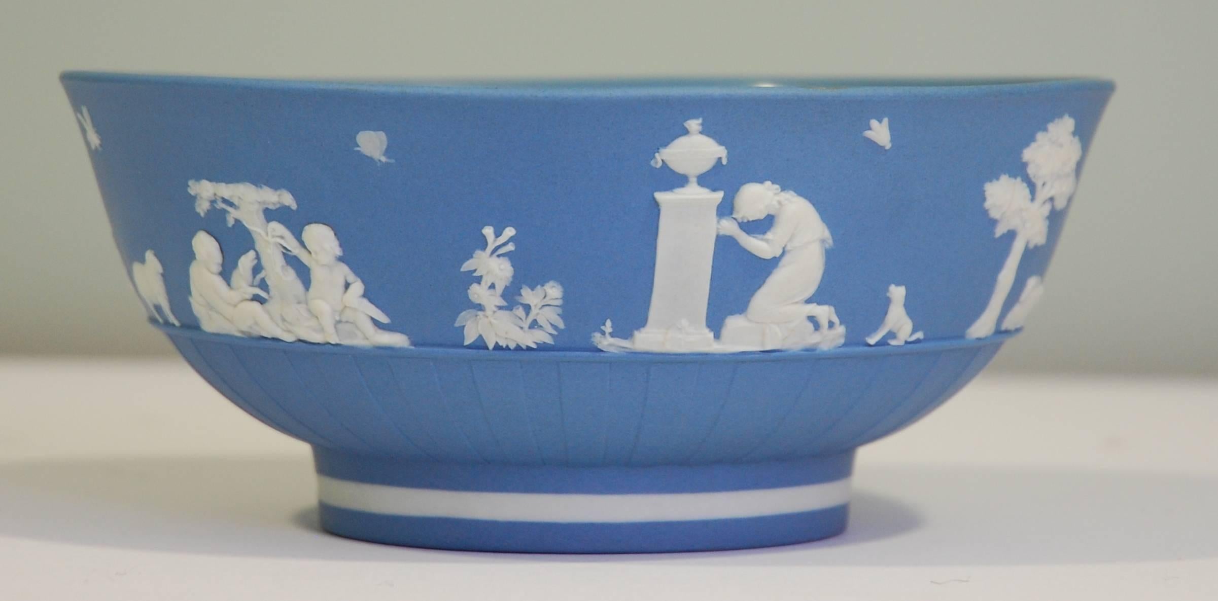 Néoclassique Bol en jasperware bleu pâle, Wedgwood, vers 1790 en vente