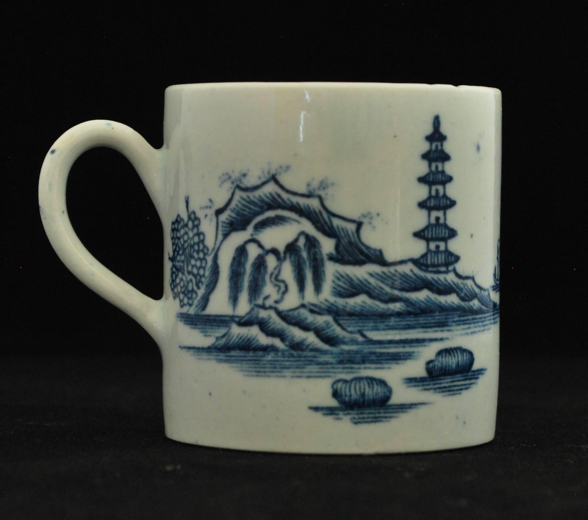 Chinoiserie Coffee Can, Blue and White 