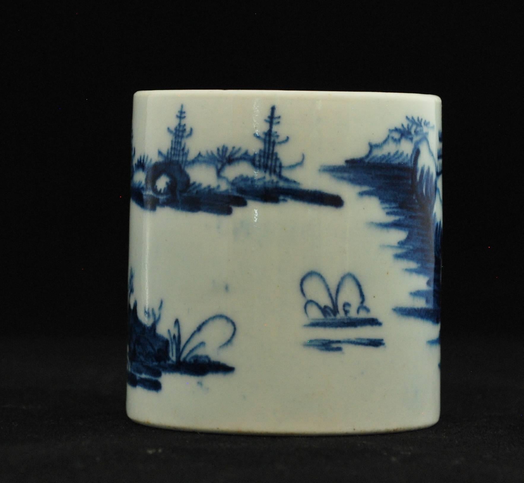 Chinoiserie Coffee Can, Blue and White 