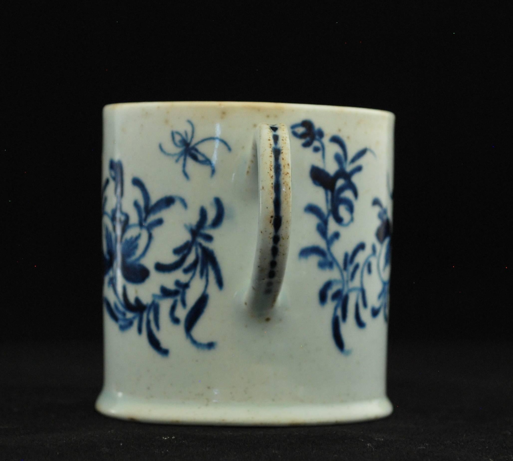 Coffee Can, Blue and White 