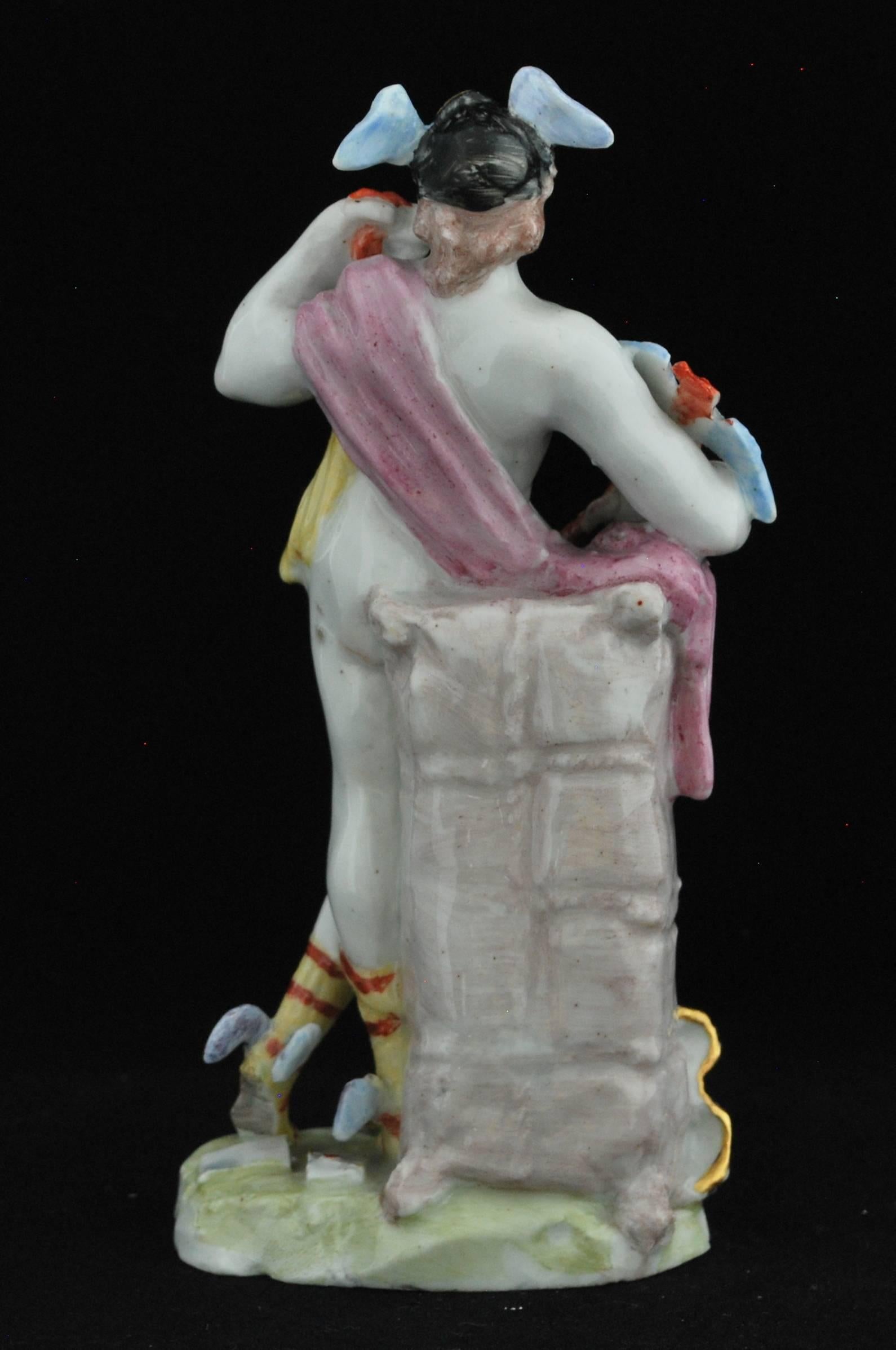 Figur, Quecksilber, Bow Porcelain, um 1748 im Zustand „Gut“ im Angebot in Melbourne, Victoria
