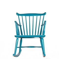 Børge Mogensen J52 Rocking Chair , Denmark, Fdb