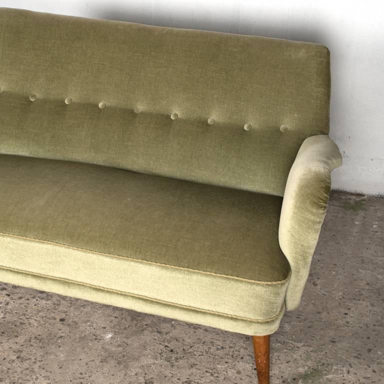 Velvet Artifort, Theo Ruth Mid-Century Modern Sofa