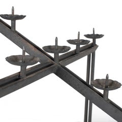 Wrought Iron, Cross Candelabra