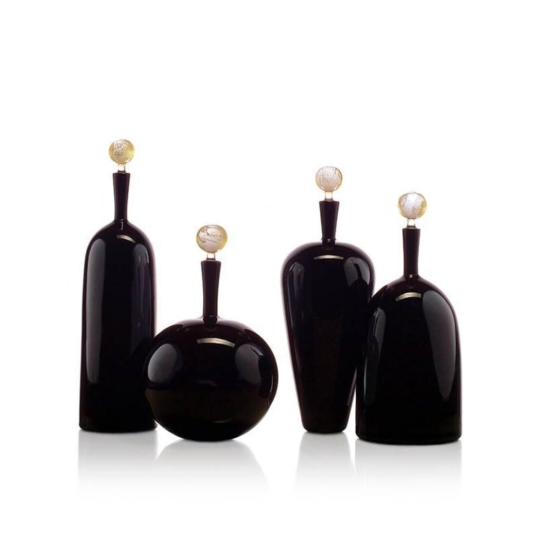 Carmella Barware Wide Bottle, Black For Sale at 1stDibs