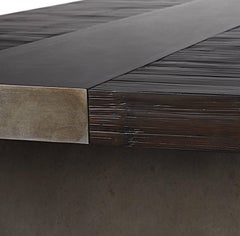 Contemporary Malta Dining Table with Split Bamboo and Steel by Aguirre Design