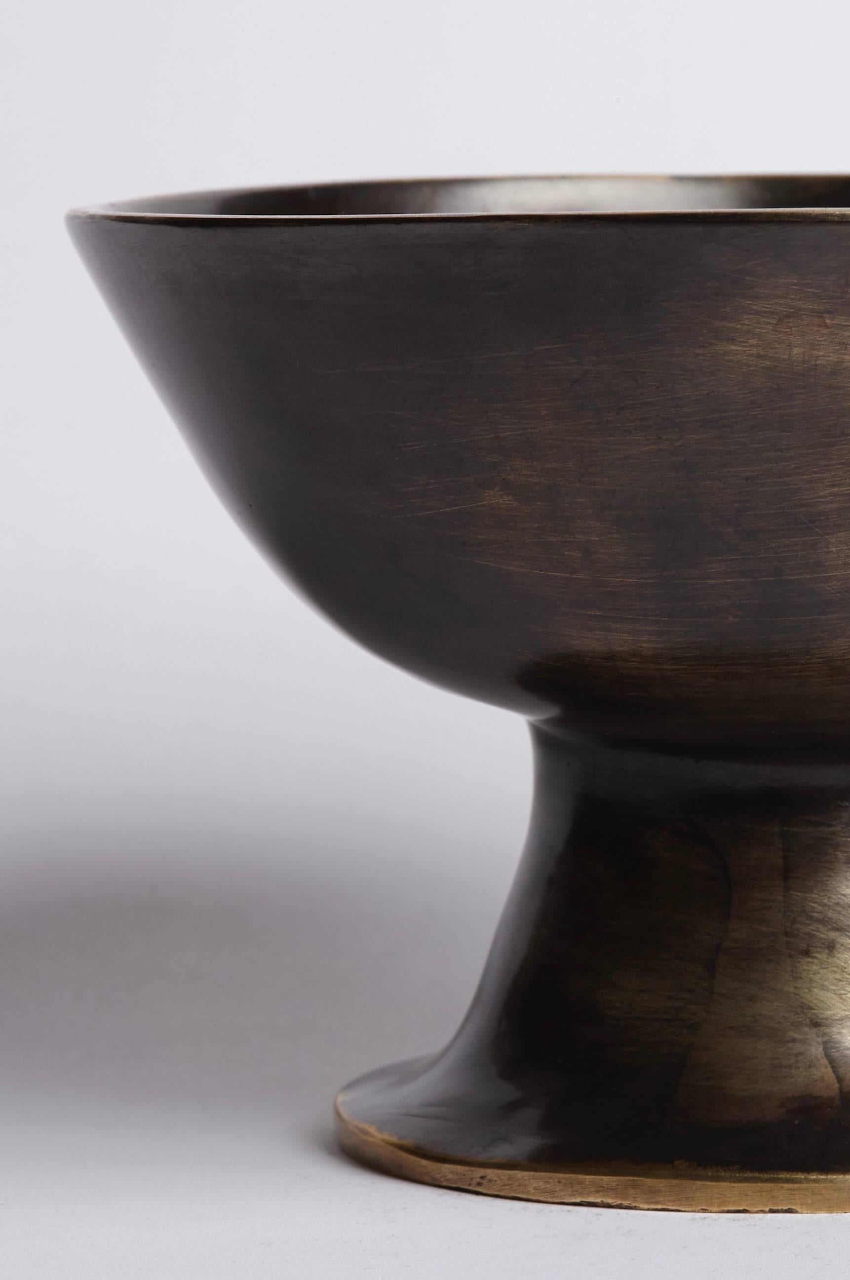 Organic Modern Minimal Cast Bronze Decorative Bowl - Limited Edition by Aguirre Design