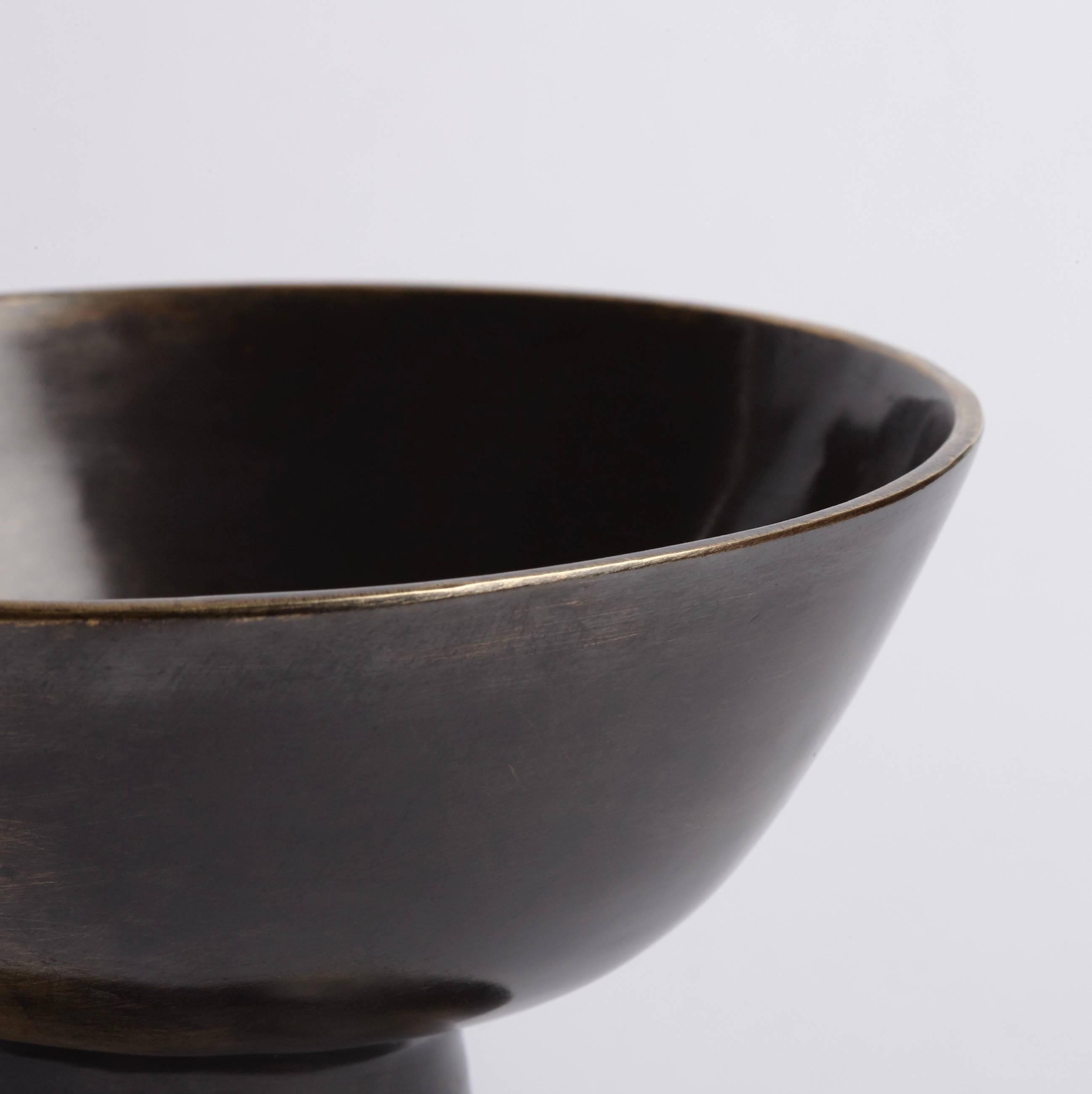 American Minimal Cast Bronze Decorative Bowl - Limited Edition by Aguirre Design