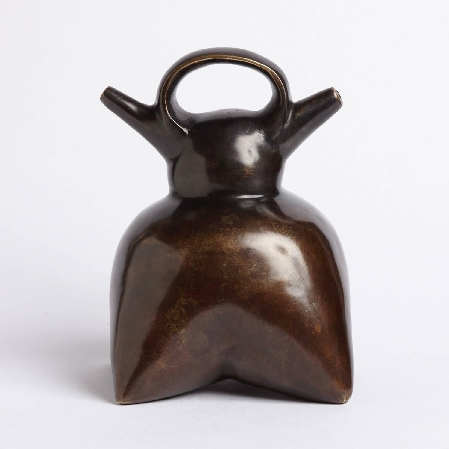 American Limited Edition and Sculptural Elegant Cast Bronze Decorative Object For Sale