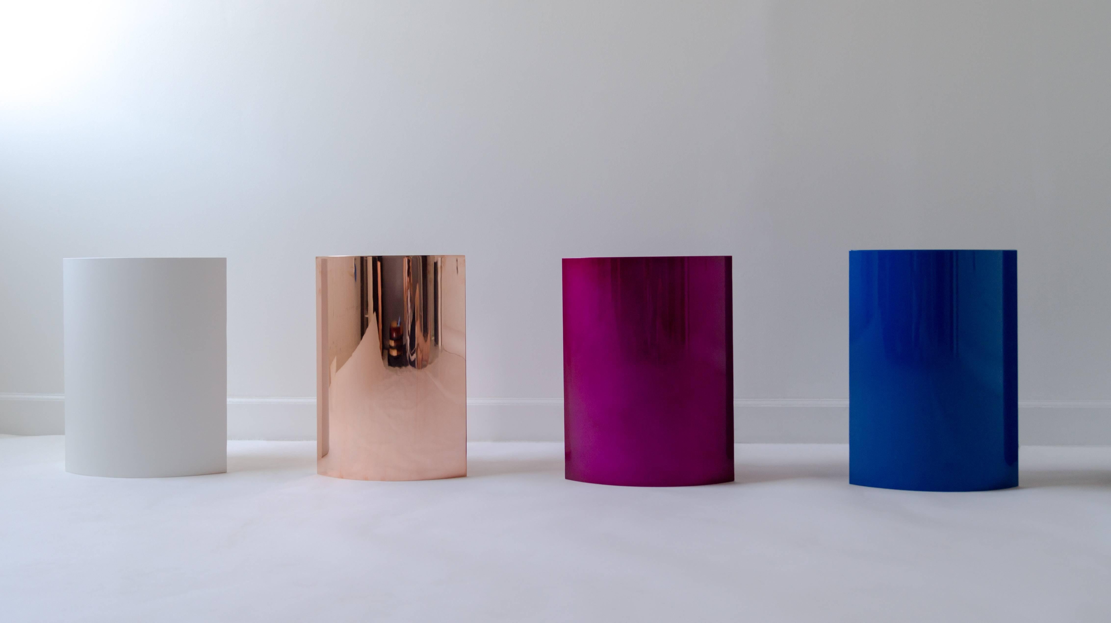 Polished Total Garbage Side Table or End Table by Birnam Wood Studio, Powdercoated For Sale