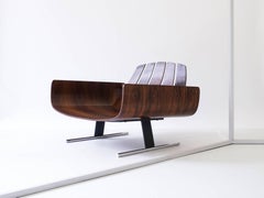 Pair of Jorge Zalszupin Presidencial Lounge Chairs in Brazilian Rosewood, 1960s