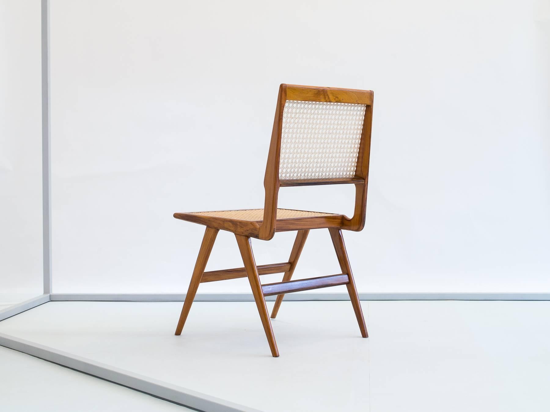 Brazilian Martin Eisler & Carlo Hauner Chair in Caviúna and Cane, Brazil, 1950s