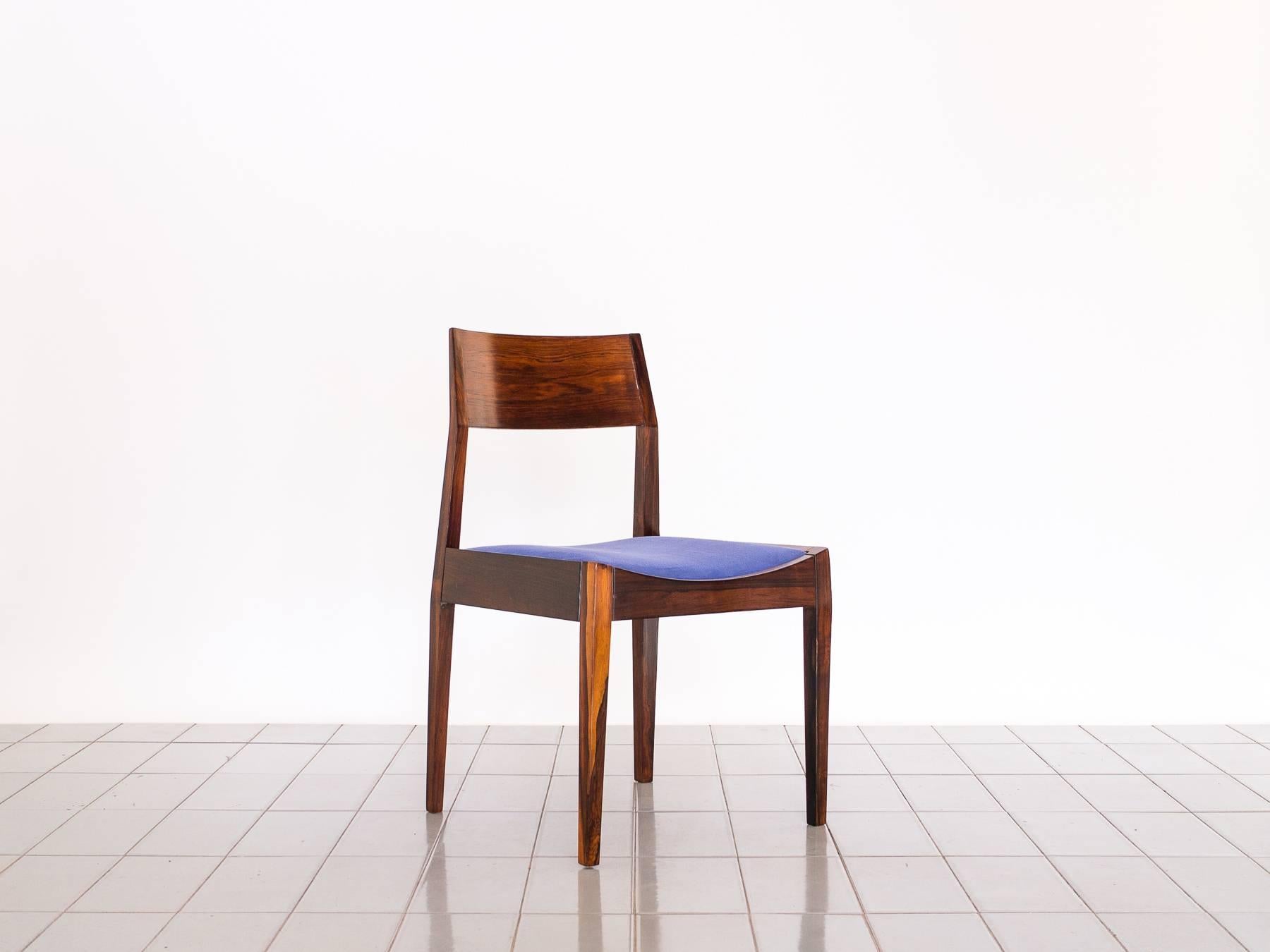 Mid-Century Modern 1960s Set of Ten Rosewood Dining Chairs by Italo Bianchi, Brazilian Modernism