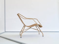 Martin Eisler & Carlo Hauner "Concha" Lounge Chair in Iron and Reed, Brazil 1954