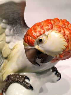 ROSENTHAL Orange Parrot German Art Deco Porcelain, circa 1930