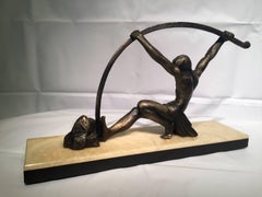 DEMETRIUS CHIPARUS Bronze Athlete Sculpture, Art Deco, 1930
