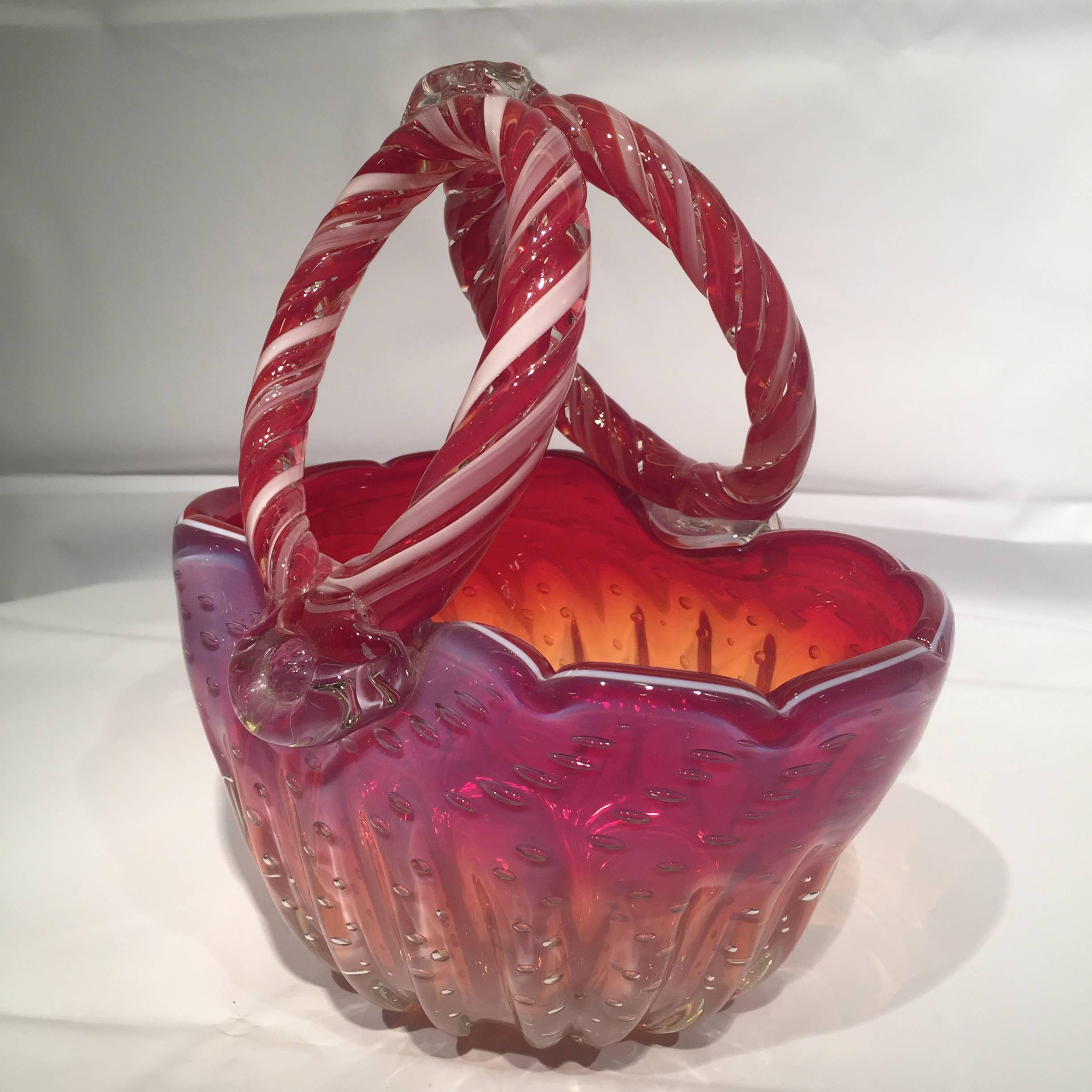 Mid-Century Modern CENEDESE Murano Blown Artistic Glass with Applications For Sale