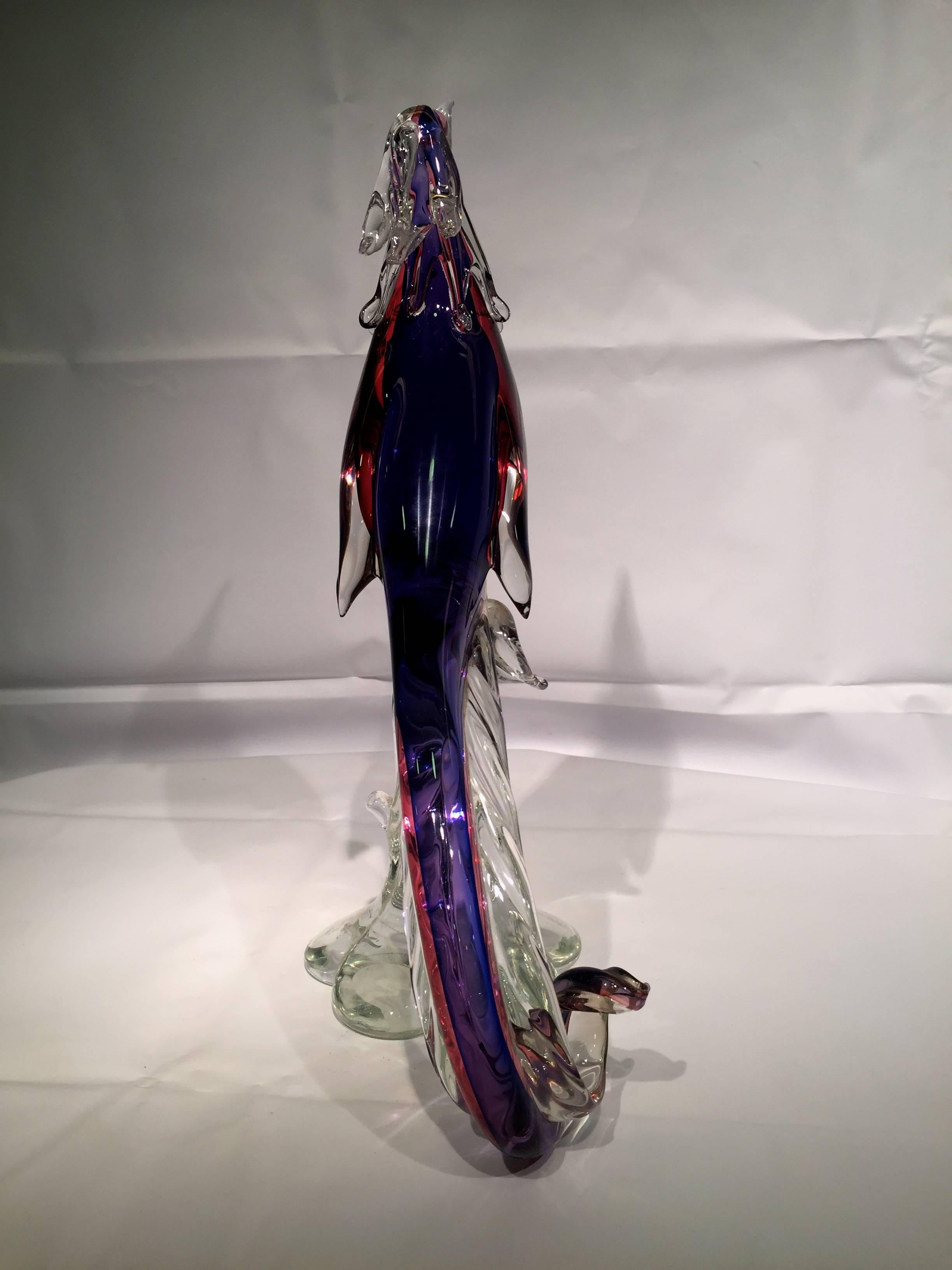 Italian ARCHIMEDE SEGUSO Sculpture in Murano Blown Glass For Sale