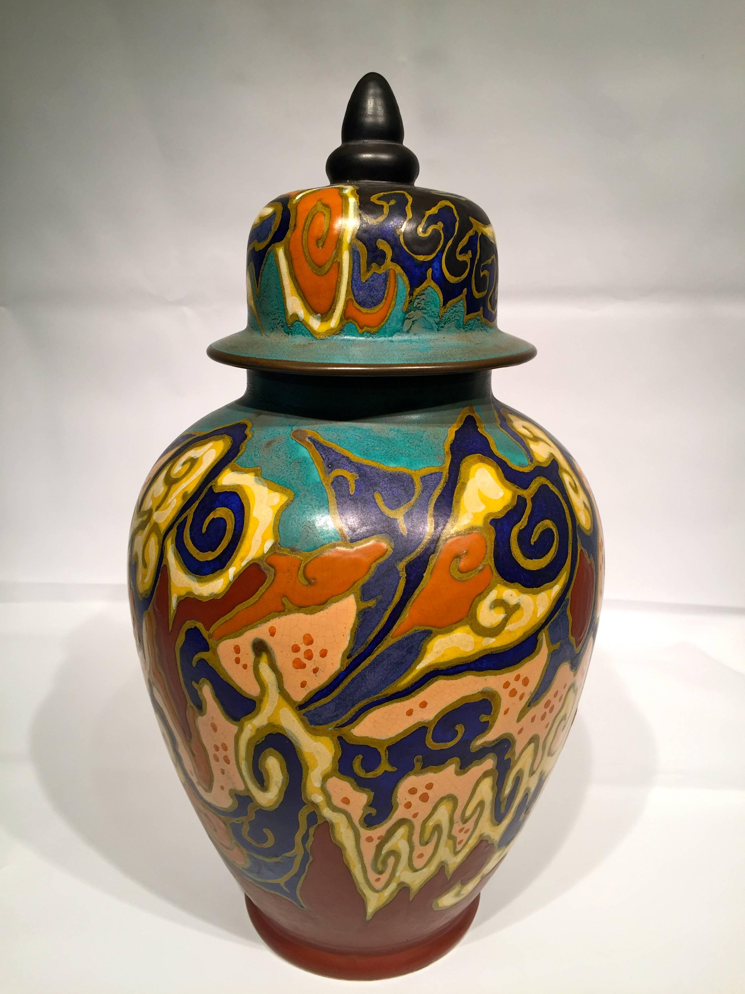 Early 20th Century GOUDA Dutch Art Nouveau Ceramic circa 1900 For Sale