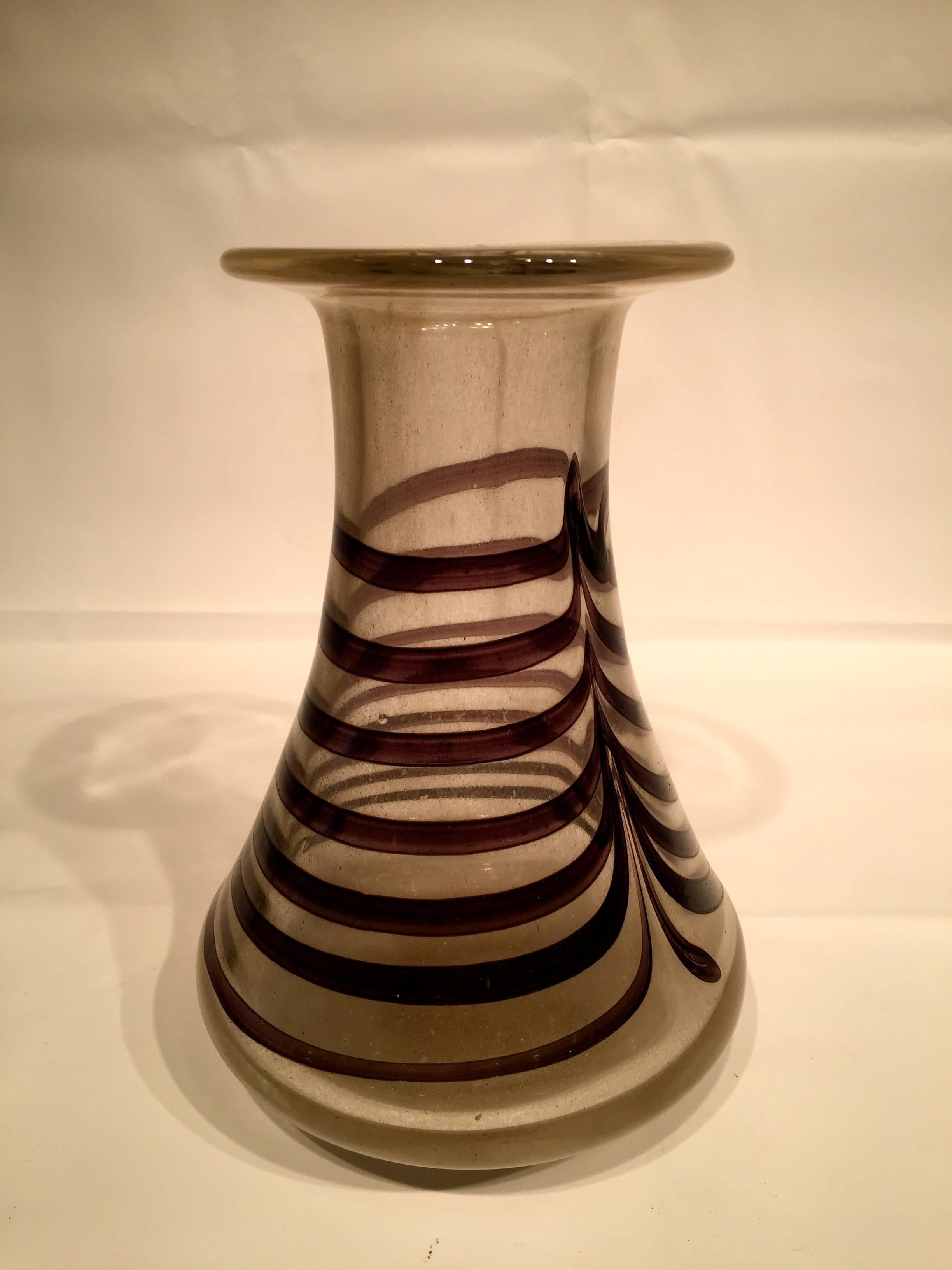 Italian Vase in Artistic Blown Glass of Murano, circa 1970 For Sale